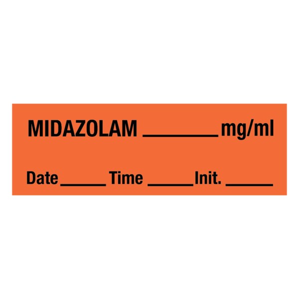 Midazolam_mg/ml DTI 1/2 x 500 Orange w/Black